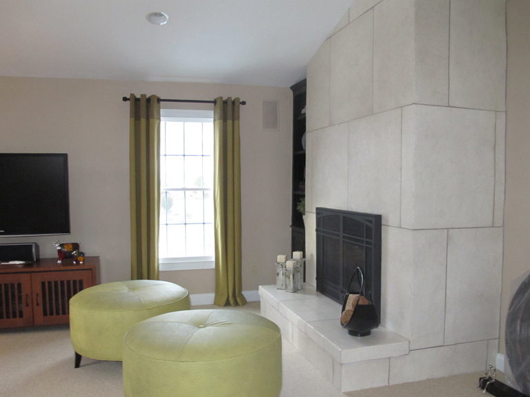 Contemporary Faux Stone Fireplace_1