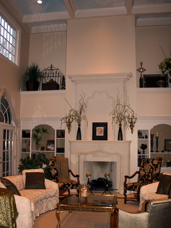 Two Story Stone Fireplace_2