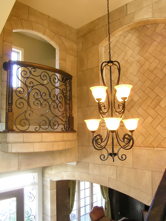 Faux Stone Herringbone Foyer_1